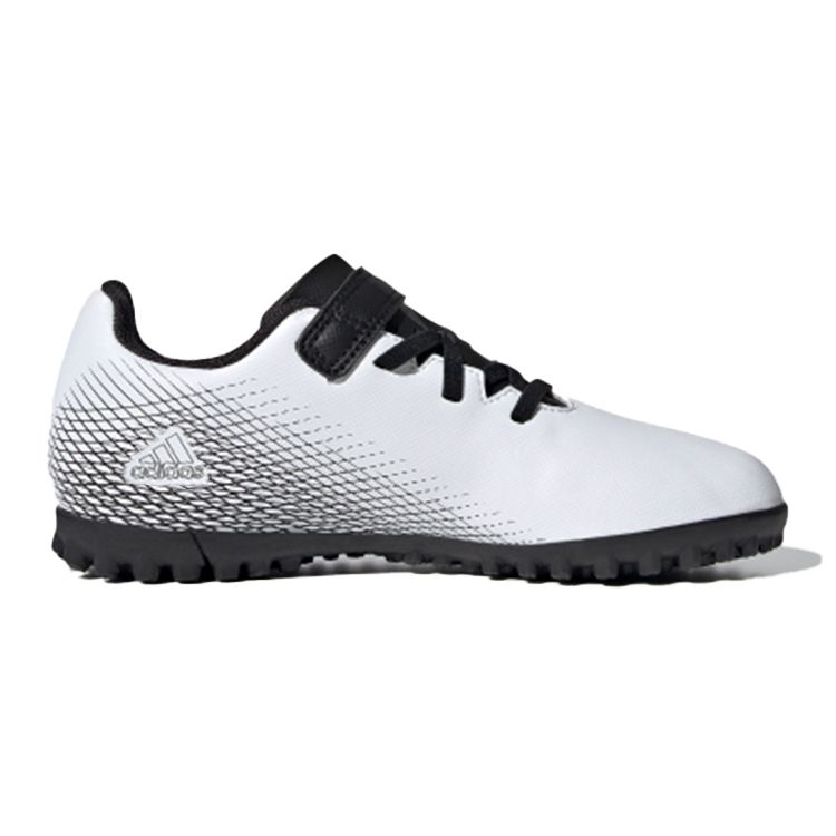 Adidas X Ghosted .4 H&L TF Comfortable Lace-Up Fashionable Versatile Breathable Low-Top Soccer Shoes Kids Soccer Shoes White Black Gray FW9573