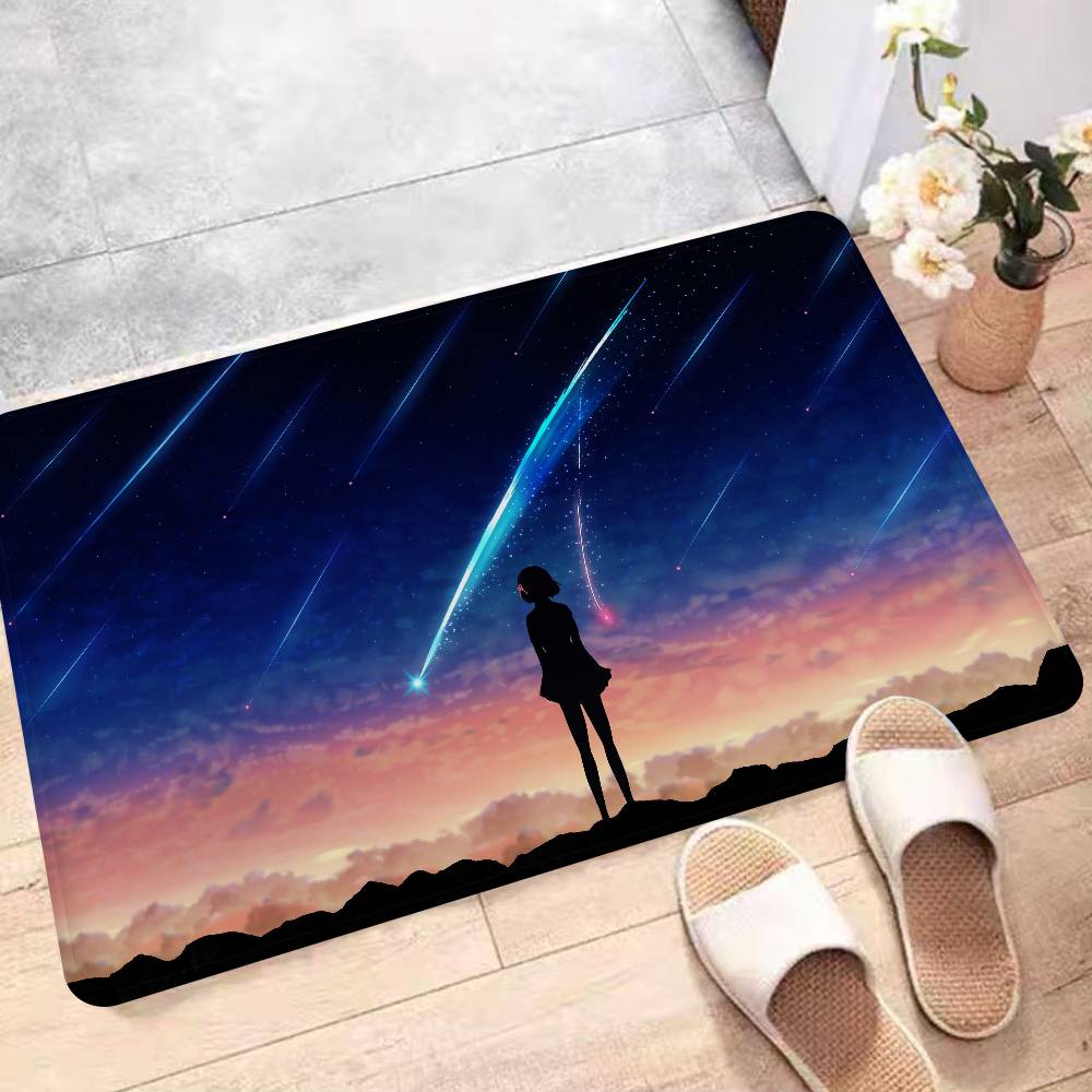 Anime Your Name Floor Mat Rectangle Anti-slip Home Soft Badmat Front Door Indoor Outdoor Mat Welcome Doormat