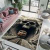 Skull Tunnel Train Creative Pattern Carpet for Living Room Bedroom Bathroom Mat Creative Doormat Sofa Table Home Decor Area Rug