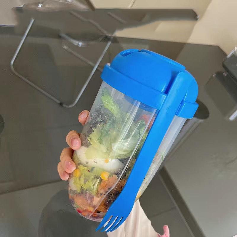 Úložný box na potraviny Snídaňová ovesná kaše Cereálie Ořech Jogurt Salátová miska Uzavíratelná sada nádob s vidličkou Kelímek na omáčku Víko Bento Nádoba na jídlo