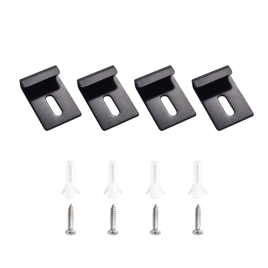 Convenient Mounting Solution Square Glass Clamps Glass Clamps Simple Install Hardware Set for Bathroom & Office Glass