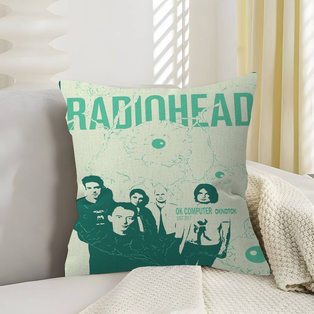Vintage Rock Band Radiohead Pillow Anime Pillow Sofa Bed Head Pillow Cover Cushion Cover 45x45 cm Fashion