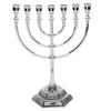 Desktop Leuchter Ornamente Dekorative Schmücken Menorah Jüdische Halter Metall Sieben Löcher Leuchter