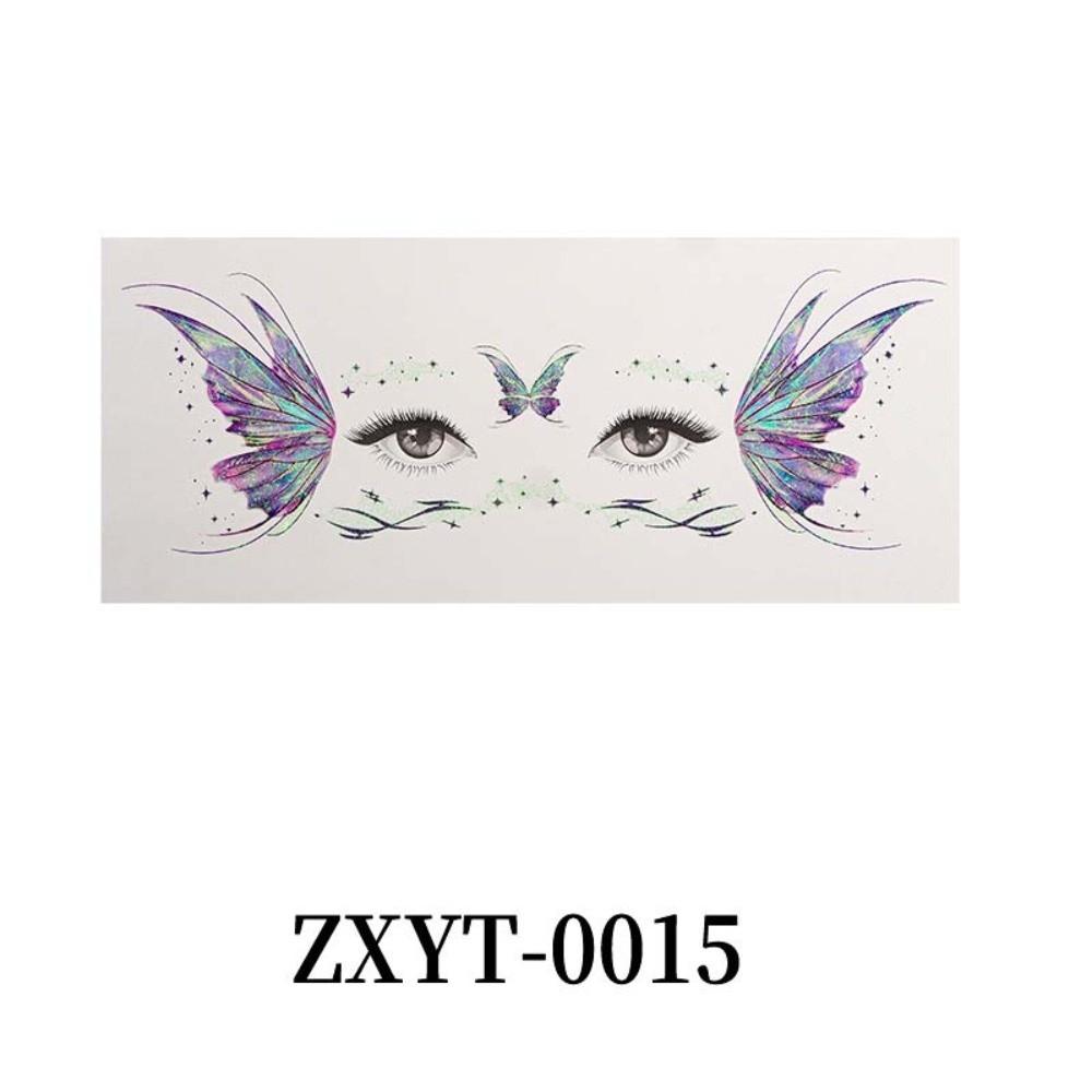 Realistic Glitter Butterfly Face Tattoo Waterproof Face Temporary Tattoo for Parties Concerts
