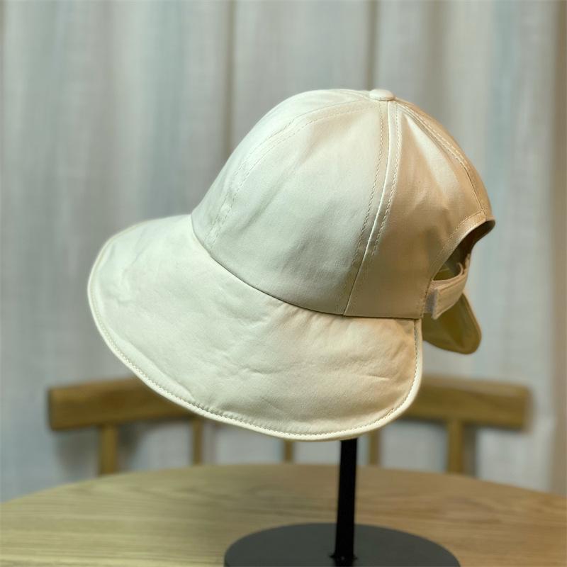 

Шляпа на шнурке рыбацкая женская плиссированная шляпа-ведро модная шляпа от солнца для лица бежевый