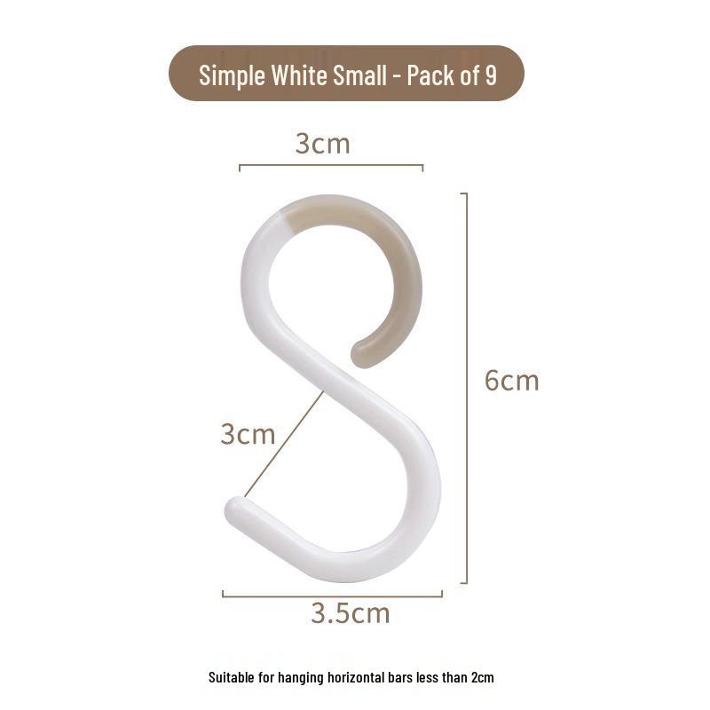 Anti-Drop Multi-Functional S Hook for Keys, Clothes, Hats, Bags, and More