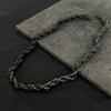 Retro Snake Pattern Black Twist Necklace Men's European and American Hip-hop High Street Niche Light Luxury Collarbone Chain Tide