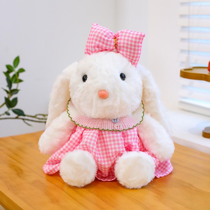 New flower skirt lop-eared rabbit plush toy doll cute dressing rabbit eight-inch doll girl gift