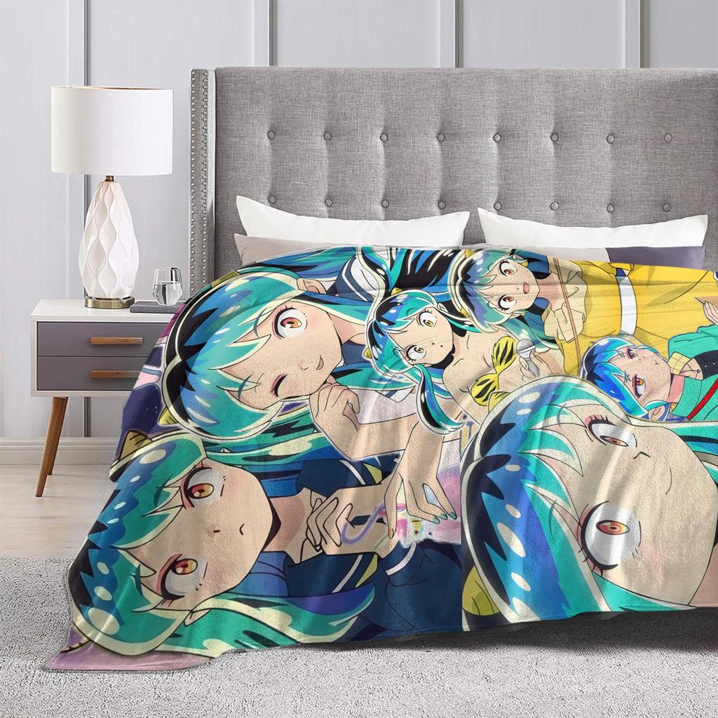 Urusei Yatsura Anime Super Soft Blanket  Boy Girl Plush Throw Blanket Street Trend Home Decor Flannel Bedspread Sofa Bed Cover