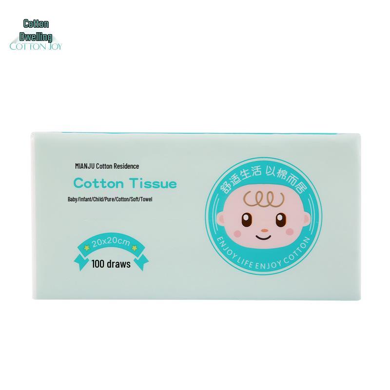 Soft Cotton Baby Wipes: Newborn Hand, Mouth & Bottom Use, Dual Wet/Dry Pure Cotton Wipes