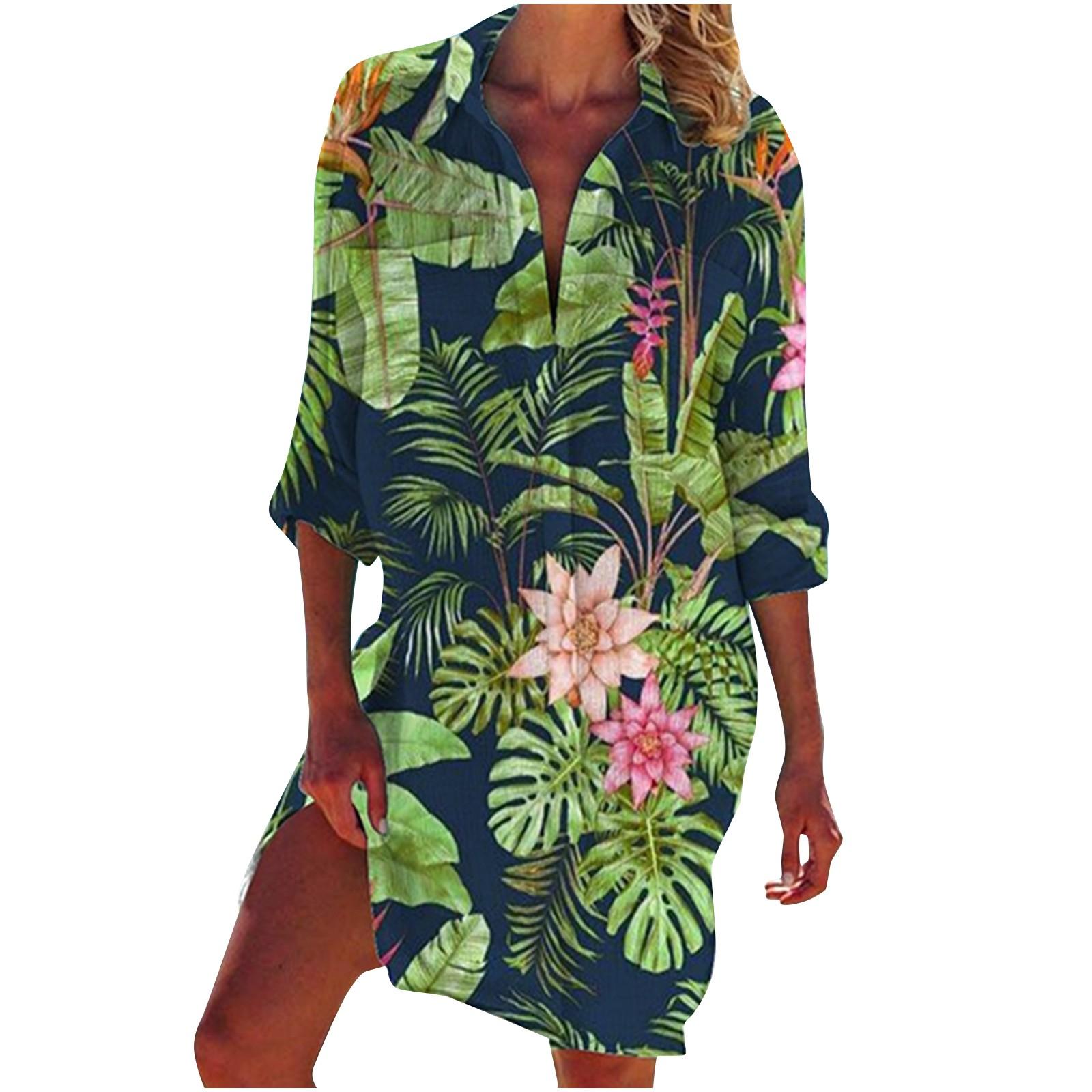 Fashion Women Spring And Summer V-neck Long Sleeve Oversized Plaid Casual Tops Shirt XL