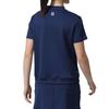 FootJoy Women's Medium Chest Logo Short Sleeve Mock Neck Sweatshirt, Navy, FJW-S24-M03 81971-M