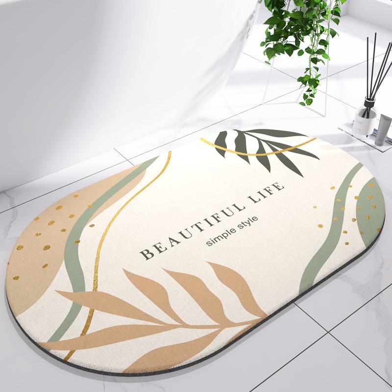 

Коврик для ванной из диатомита, коврик для ног, нескользящий коврик для ванной, впитывающий коврик для ванной, быстросохнущий, для душа, туалета, ванной, коврик для двери, моющийся 40cmx60cm