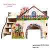 Zweistöckiges Hamsterschloss aus Massivholz mit Klettergerüst und Treppe