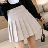 Gonna a pieghe scozzese a vita alta da donna Gonna corta da donna Gonna a trapezio alla moda Mini gonna da tennis casual