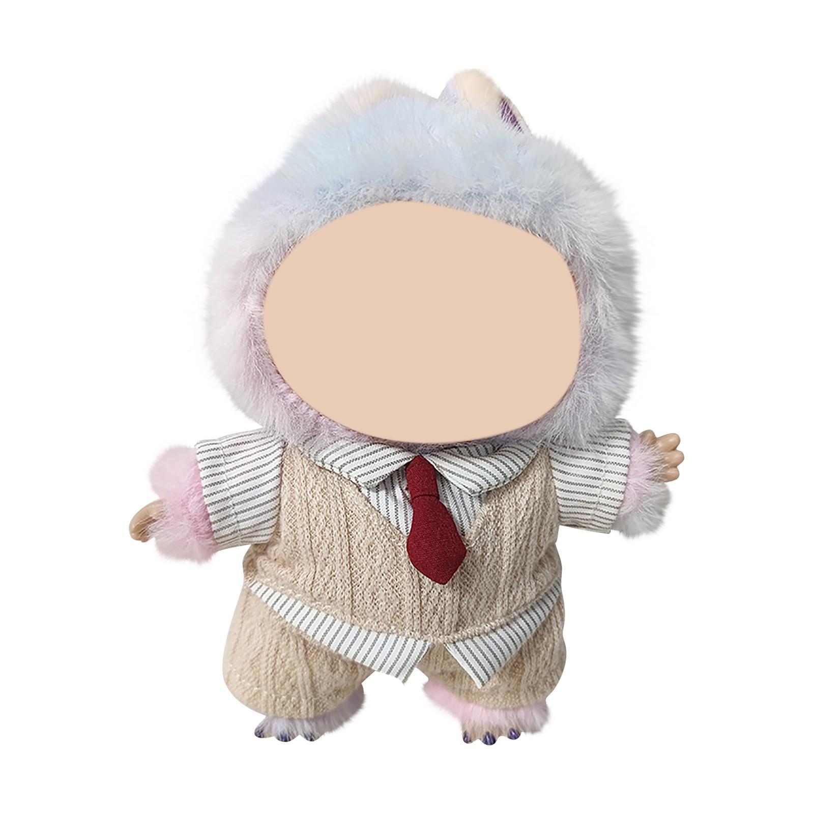 

Милые плюшевые кукольные аксессуары для одежды Плюшевая кукла Подходящие подарки Мультяшная детская кукла Кукольная одежда One Size кофейный