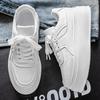 Men Running Shoe Trainers Sportswear Elevating White Sneakers Mens Lace Breathable Genuine Leather Patchwork Skateboard Sneakers