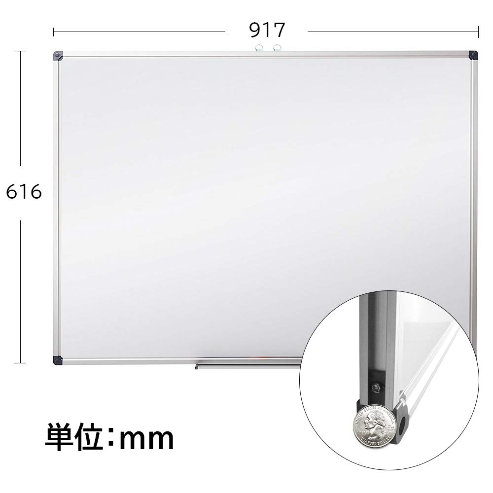 XIWODE Magnetic Whiteboard, Wall-Mounted, 90x60cm, Aluminum Frame, Erasable, Durable, Writing Board for School, Home, Office, and Conference Room