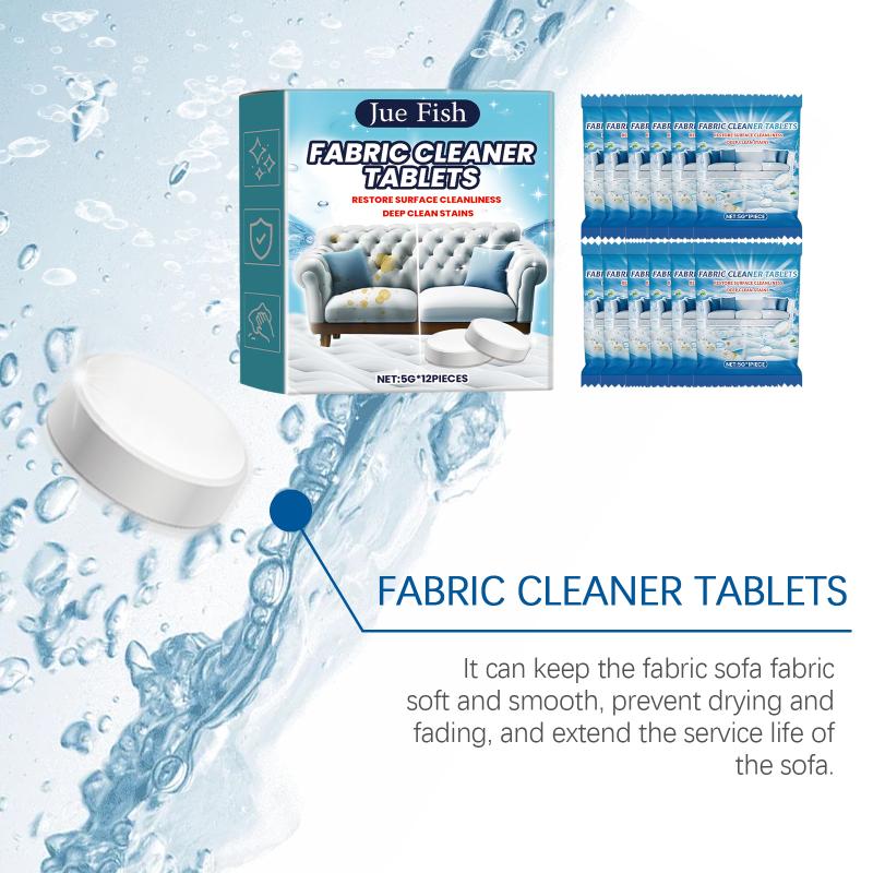 Fabric Sofa Clening Effervescent Tablets Multi-Effect Stain Remover Fresh Scent Upholstery Safe Eco-Friendly