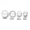 10 Stück/Los Edelstahl Ohrclip Basis Runde Leere Cabochon Schale Passend für 8-14mm Ohrclips Für DIY Schmuckherstellung Zubehör