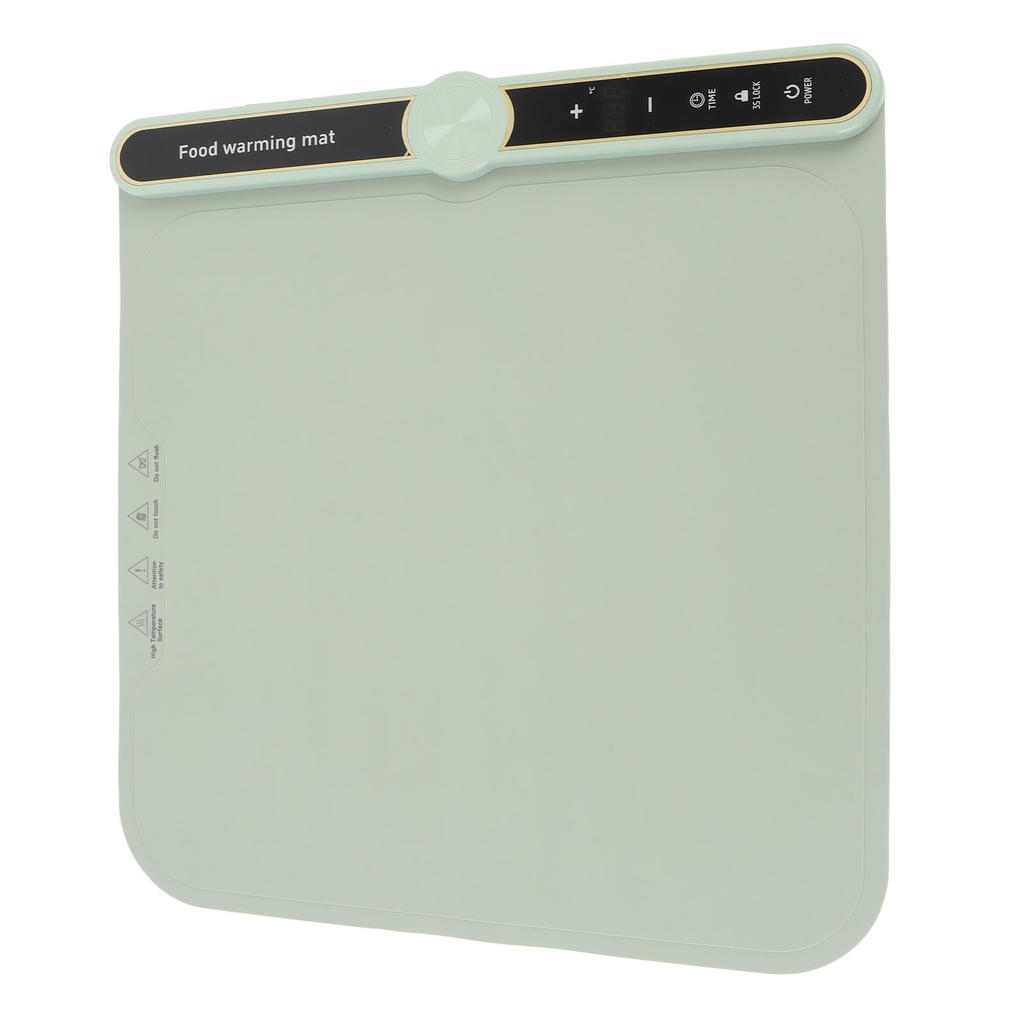 Warming Mat for Food 360W Full Surface Heat In 8s 9 Temperature Settings 6 Hours Time Child Lock Sil