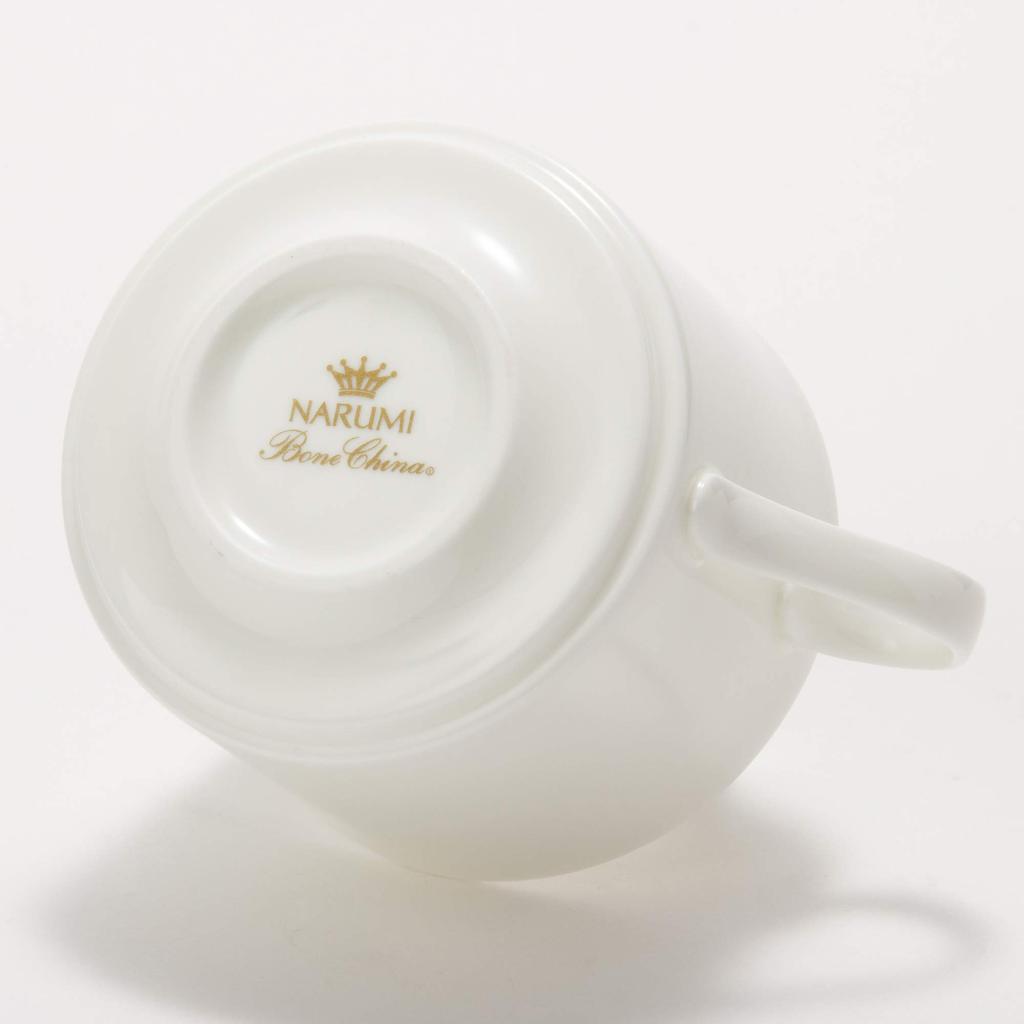 NARUMI Stackable Cup and Saucer, Sensu Plain, White, 240cc, 51799-2903