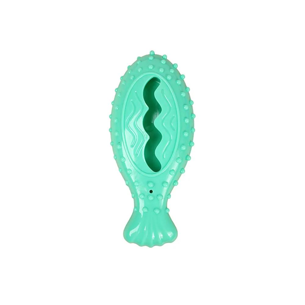 Dog Slow Feeder Chew Toy Durable Fish Shape Molar Toy Dental Cleaning Interactive Food Dispenser
