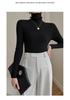 Little Goat Pure Cashmere Women's Slim-Fit Black Turtleneck Sweater