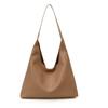Tide and vertical large-capacity underarm mother and child bag, new fashionable shoulder bag, solid color, high-end retro tote bag.