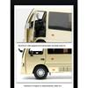 1/32 Scale Toyota Coaster Luxury Business Car Alloy Metal Die Cast Model Car Sound & Light Children Toy Gift for Kids Boy Present