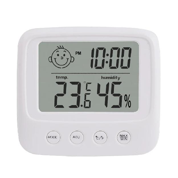 2pc LCD Digital Temperature Baby Room Hygrometer Backlight Home Indoor Electronic Hygrometer Thermometer Detector Easy Install 1PCS No Backlight