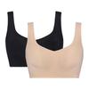 Basic 2 Half Top 10227337 bra with completely not easily no S V001 butter x sloggi [Triumph] [Sloggi Non-wired pads, seamless, lightweight, visible,