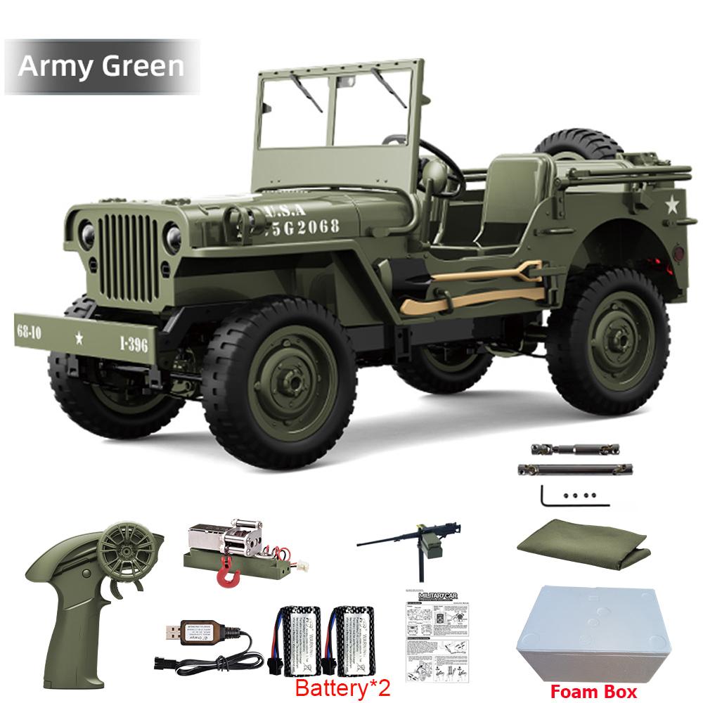 JJRC C8815 Auto RC 1/10 WILLYS 1941 4WD RTR RC Crawler Auto Telecomandata 2.4G Arrampicata Fuoristrada Camion RC Militare Giocattoli Regalo