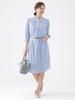 Transwork Washable Spirit Geometric Print Dress Size 40 Blue U1J03510__ (20)
