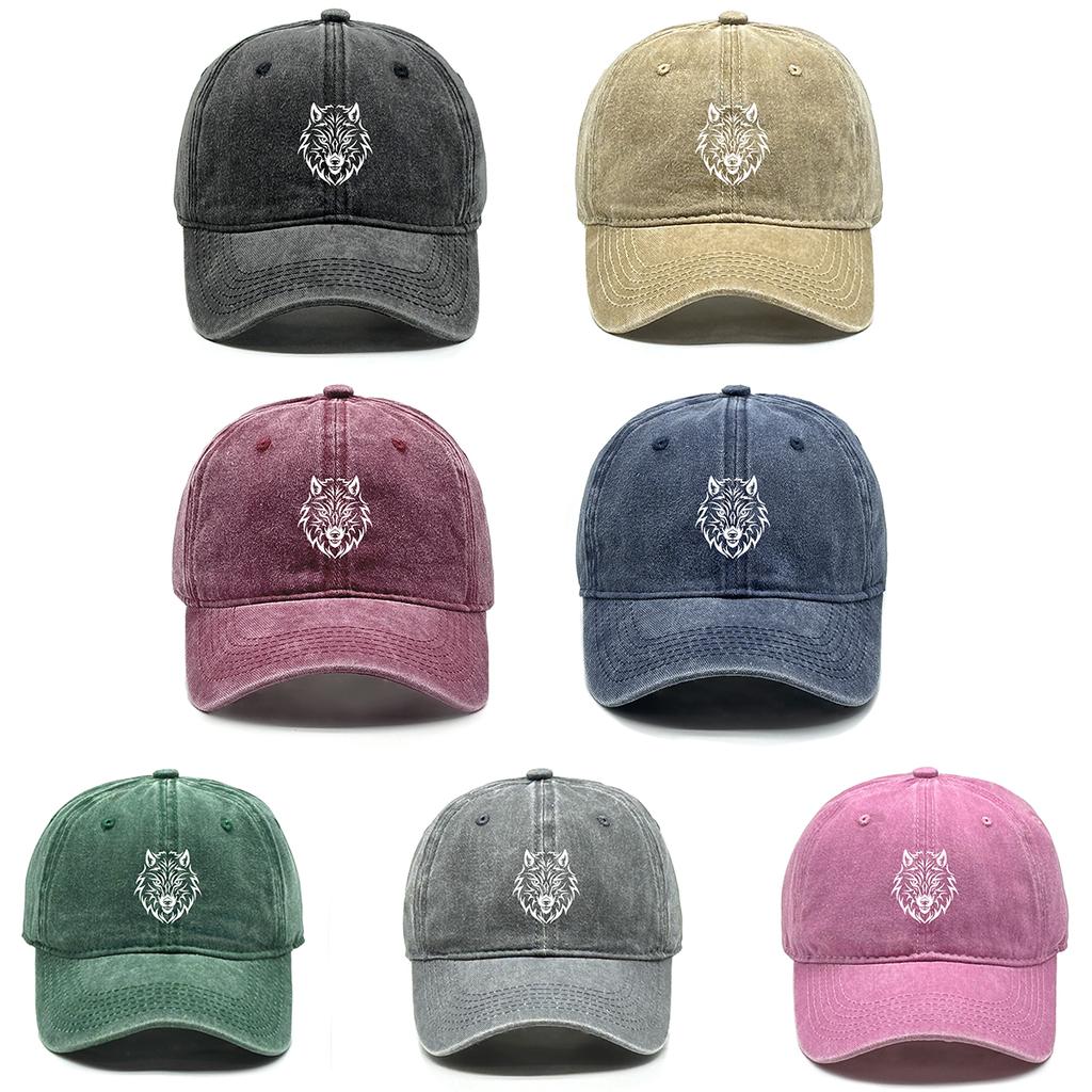 White Wolf's Head Adjustable Baseball Caps Trucker Cap Buckle Stylish Snapback Baseball Cap Perfect For Outdoor Sports