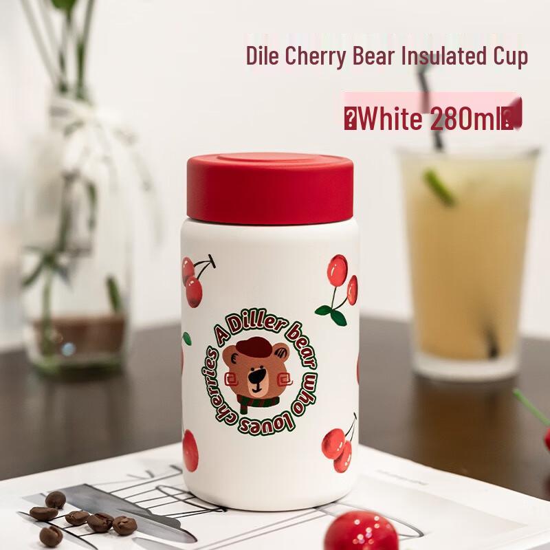Diller Cherry Bear 280ML Portable Thermal Mug