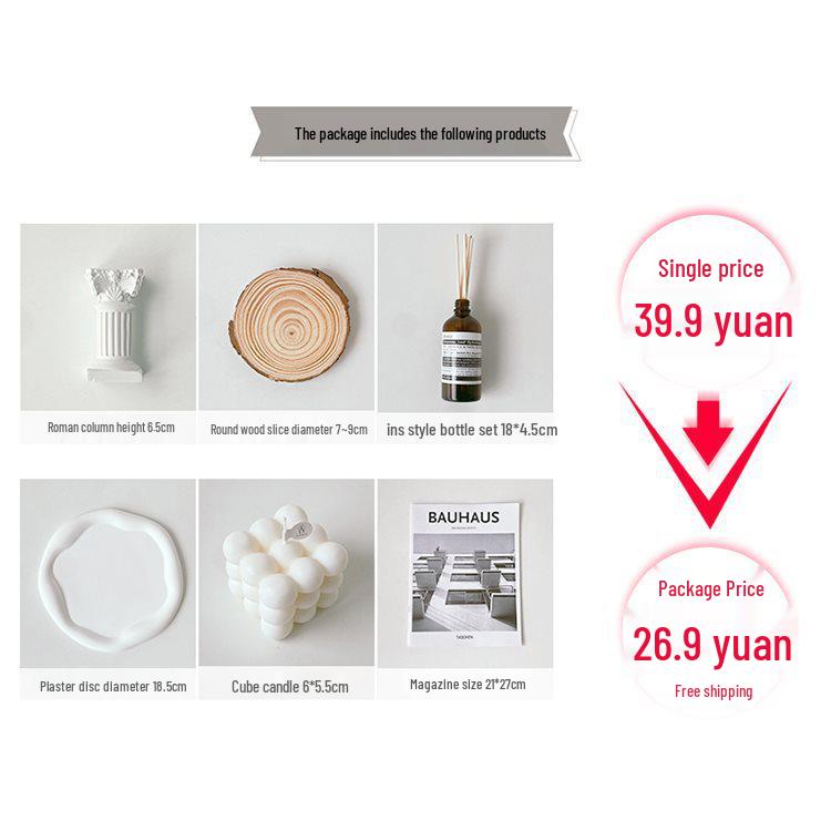 Creative Gypsum Disc Jewelry Props for Photography and Decoration