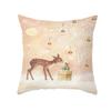 Christmas cushion cover Christmas gift home decoration animal pillow cover rabbit horse fox snowman print pillow cover