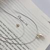 Collana Minimalista a Doppio Strato con Perle d'Acqua Dolce