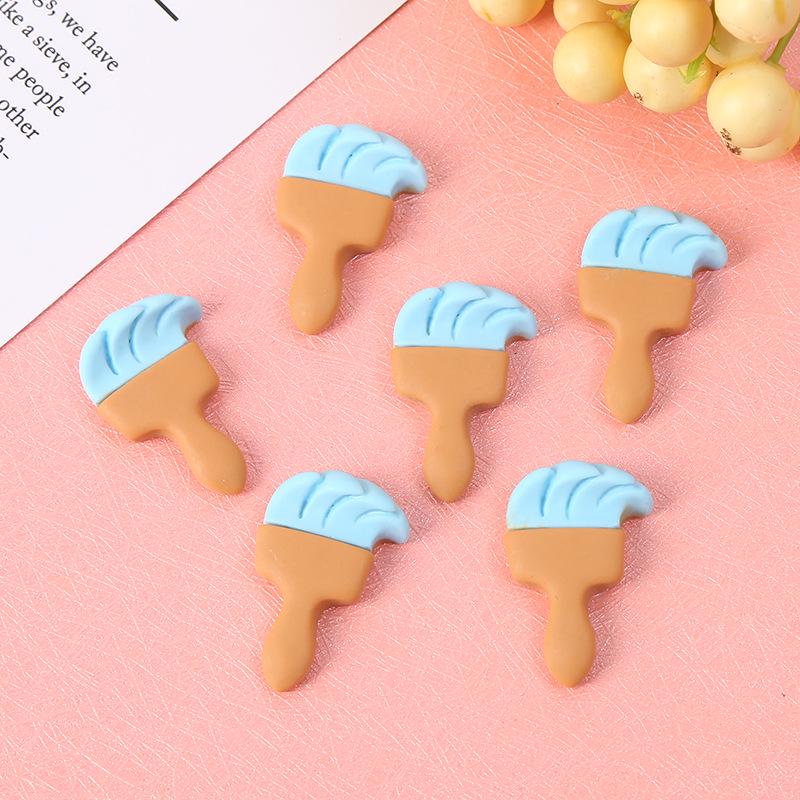 DIY Resin Cartoon Paintbrush Creative Phone Case, Hair Clip, and Toy Storage Box Décor Accessories