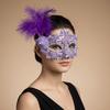 Lace Half-Face Mask Multicolor Masquerade Ball Mask Fancy Feather Mask  Costume Party