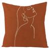 Nordic Abstract Linen Pillowcase Home Sofa Bedside Cushion Pillowcase 45x45cm Home Fashion Art Painting Printed Pillow Case