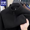 Luomeng Men's Half-Zip Thermal Fleece Stand Collar Sweatshirt