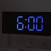 Mirror Digital Alarm Clock Temperature Display LED Curved Mirror Digital Electronic Clock for Home Bedroom Decor