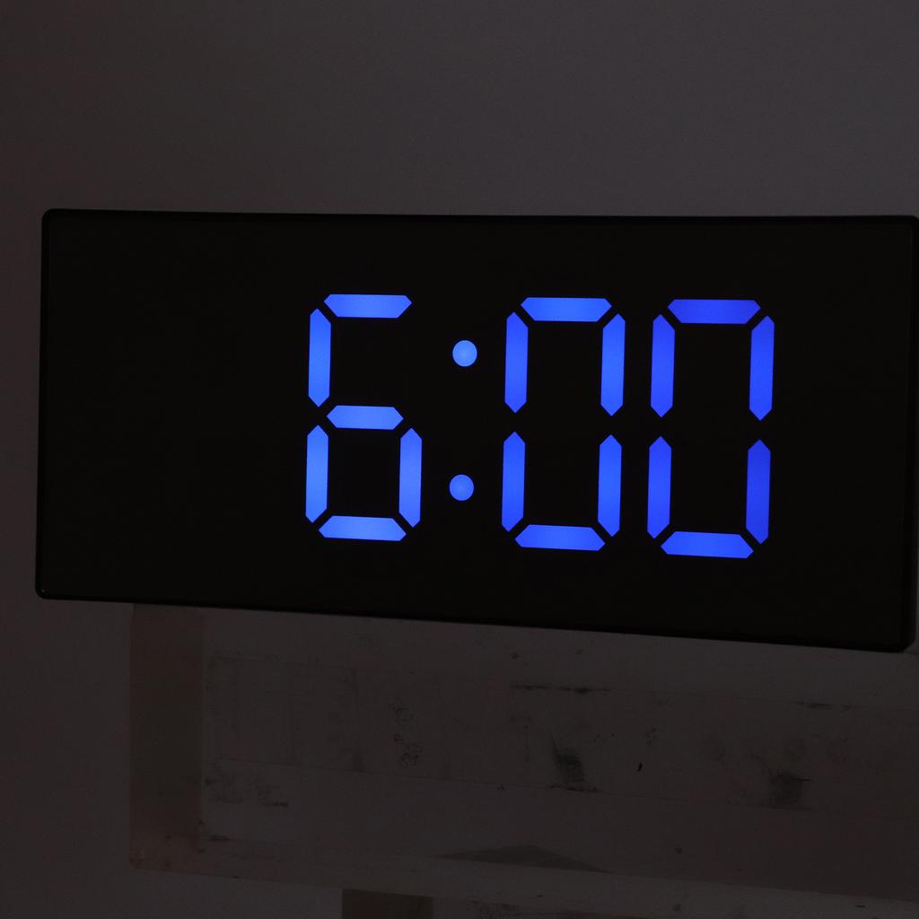 Mirror Digital Alarm Clock Temperature Display LED Curved Mirror Digital Electronic Clock for Home Bedroom Decor