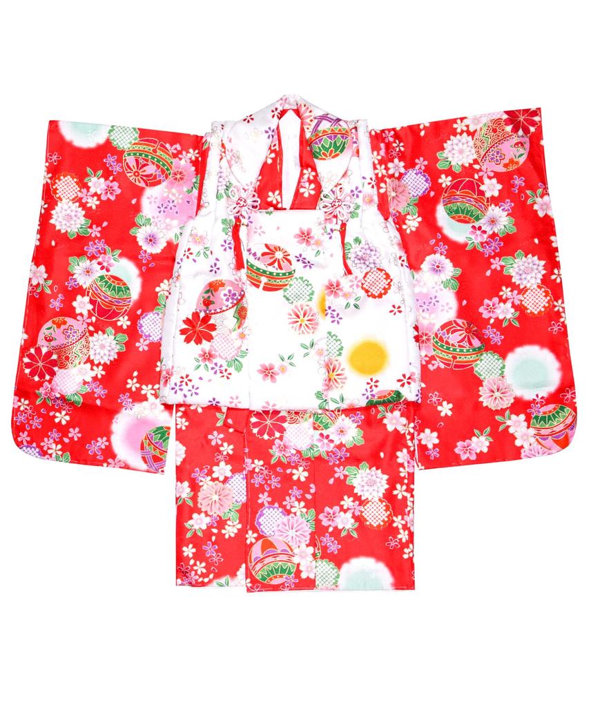 Kimono Set for Gorgeous D [KYOETSU] [Outlet Item] [Kyoetsu] Shichi-Go-San 3-Year-Old Girls, ((05)D1-C1)