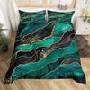 Green Marble Duvet Cover Twin King Marbling Texture Bedding Set Foil Print Glitter Comforter Cover Modern Abstract Art Bed Cover