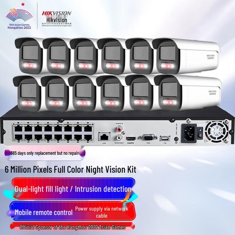 

Hikvision 12-Channel 6MP PoE Surveillance Camera Kit CN plug (adapter included)