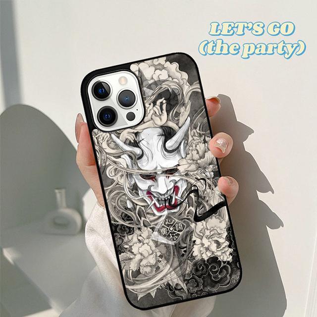 Autumu Hannya Demon Oni Phone Case Cover for iPhone 17 Air 16 16e 15 12 11 13 14 Pro Max Apple Plus Coque