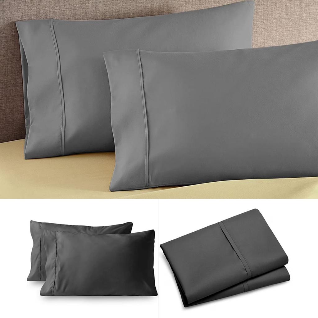 Set Of Two Extra-large Pillowcases - Ultra-soft Brushed Microfiber Pillowcases With Envelope Closure, 20x36 Inches, Cool And Breathable Bedding Set.